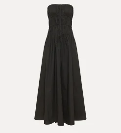 Discount forte_forte abito bustier in popeline nero