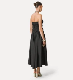 Discount forte_forte abito bustier in popeline nero