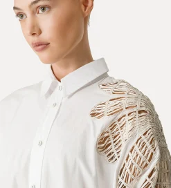Fashion forte_forte abito camicia in popeline giglio