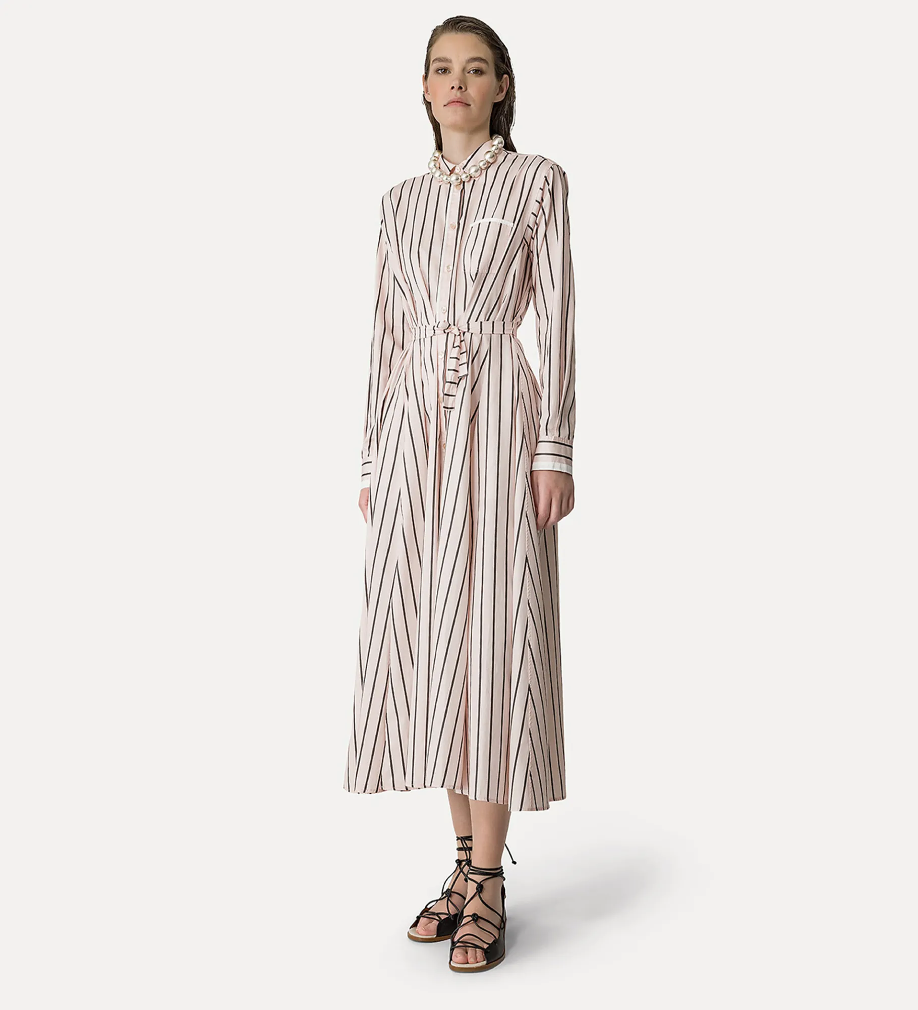 Fashion forte_forte abito chemisier oyster