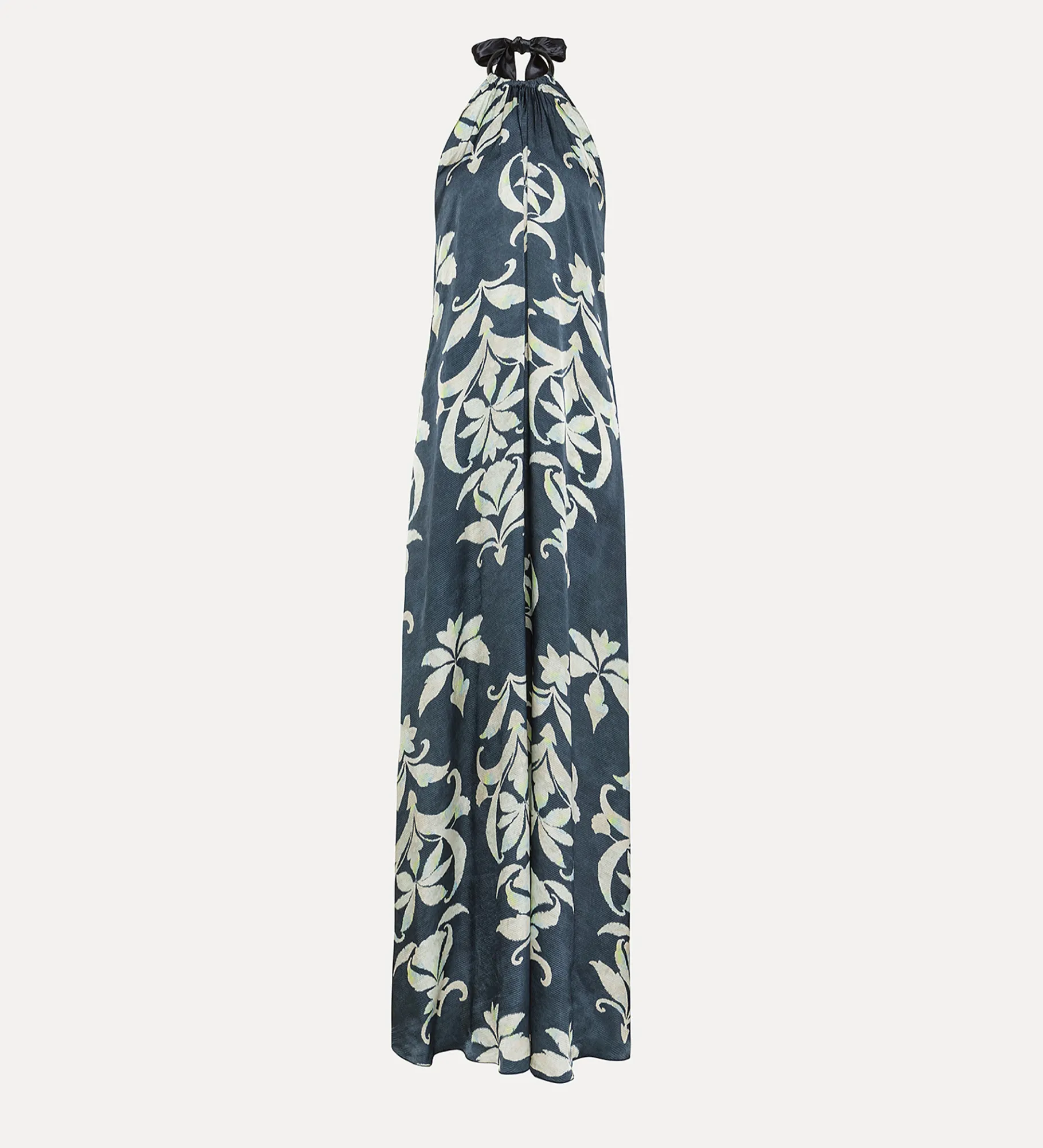 Best forte_forte abito in raso con scollo halter oltremare