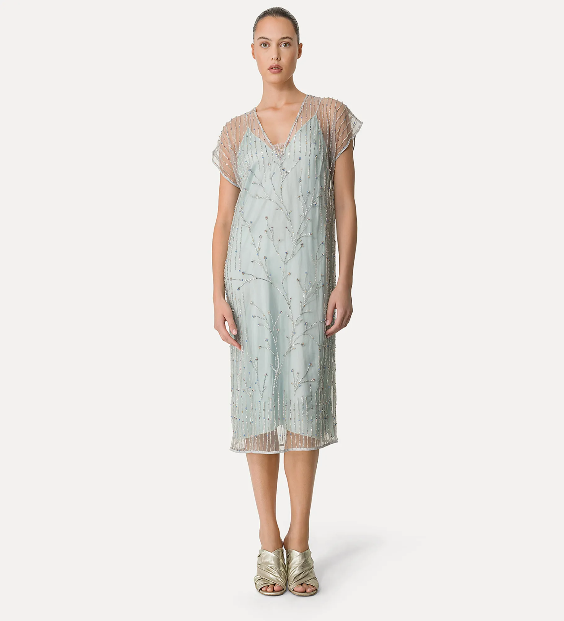 Best forte_forte abito in tulle con ricamo “firefly” firefly