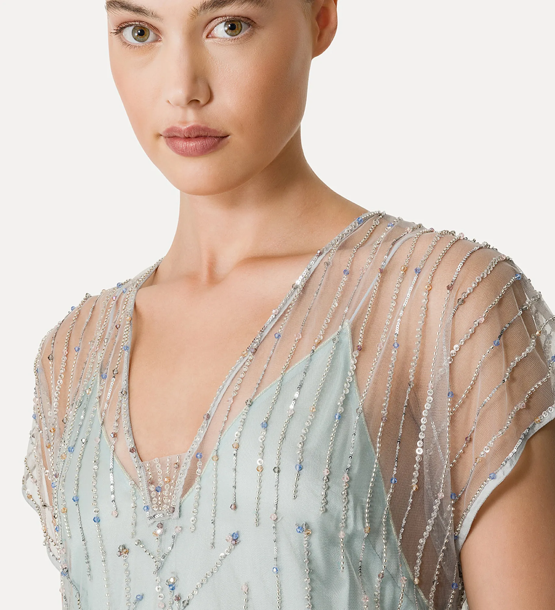 Best forte_forte abito in tulle con ricamo “firefly” firefly