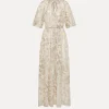 Discount forte_forte abito in voile stampato perla