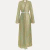 Hot forte_forte abito incrociato davanti in jersey lurex clorofilla