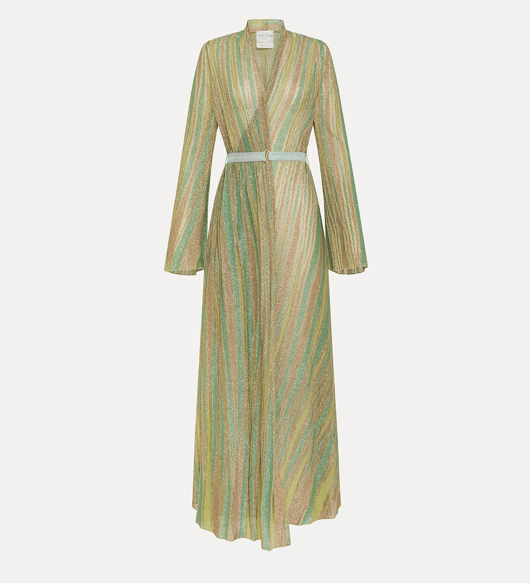 Hot forte_forte abito incrociato davanti in jersey lurex clorofilla