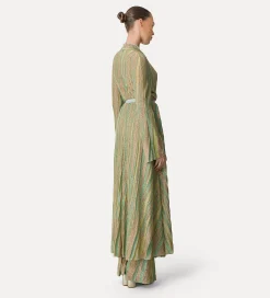 Hot forte_forte abito incrociato davanti in jersey lurex clorofilla