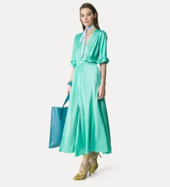 Best forte_forte abito mezza manica elegante azzurro breeze