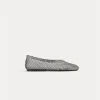 Clearance forte_forte ballerina in rete con strass nero