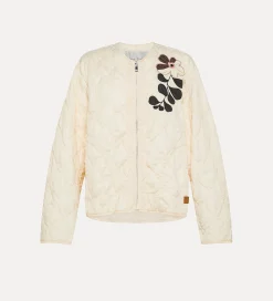 Best forte_forte bomber con ricamo ivory