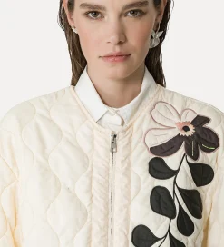 Best forte_forte bomber con ricamo ivory