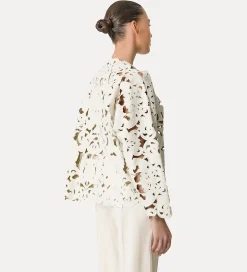 Clearance forte_forte bomber in pelle donna con ricamo “poetic orchid” orchidea