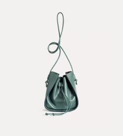 Hot forte_forte borsa a secchiello compatta in vitello olive