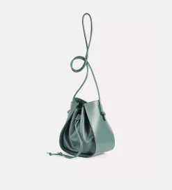 Hot forte_forte borsa a secchiello compatta in vitello olive