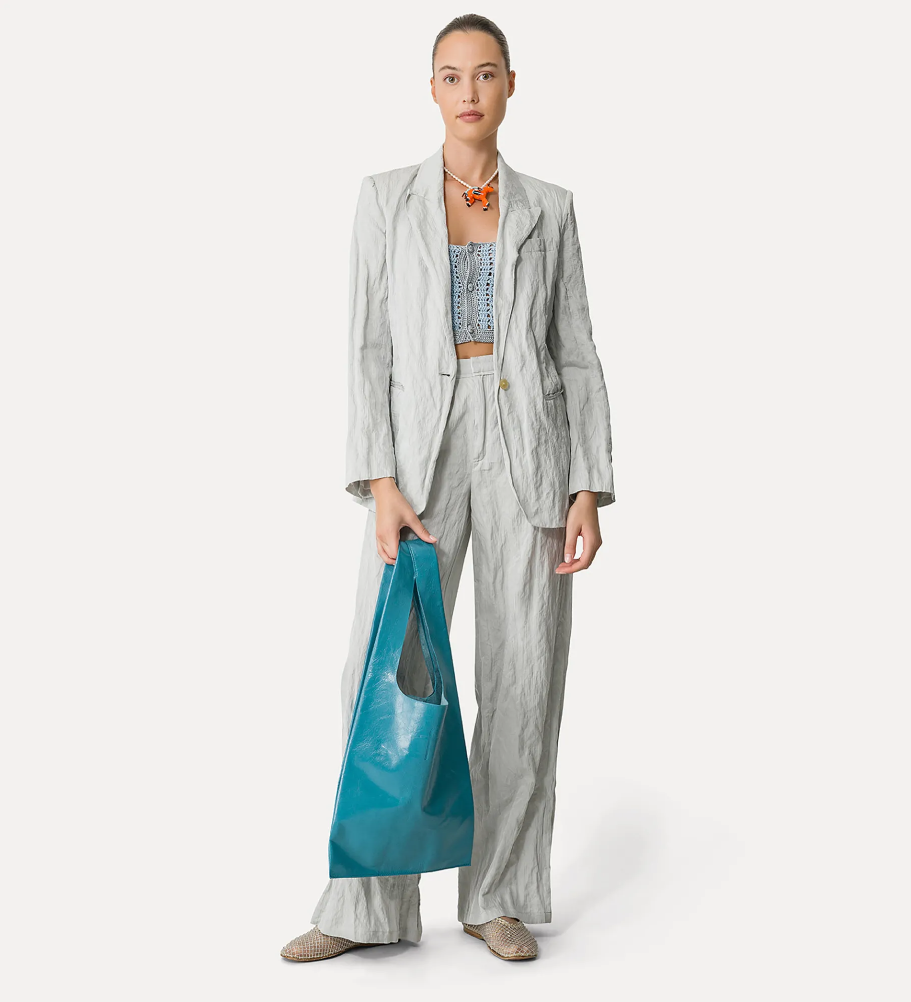 Fashion forte_forte borsa in vitello peacock