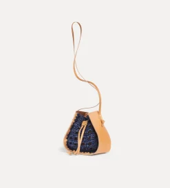 Discount forte_forte borsa secchiello in pelle e crochet nuit