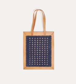 Best forte_forte borsa shopper in pelle e crochet nuit