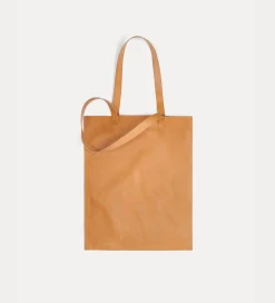 Hot forte_forte borsa shopper in pelle e crochet naturale