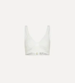 Clearance forte_forte bralette cotone bianco