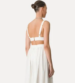 Clearance forte_forte bralette cotone bianco