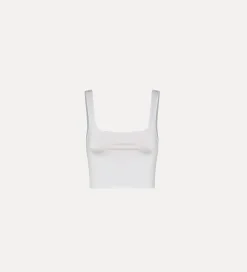 Outlet forte_forte bralette in jersey lucido bianco