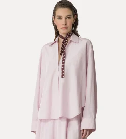 Sale forte_forte camicia a polo in taffetà oyster