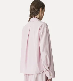 Sale forte_forte camicia a polo in taffetà oyster