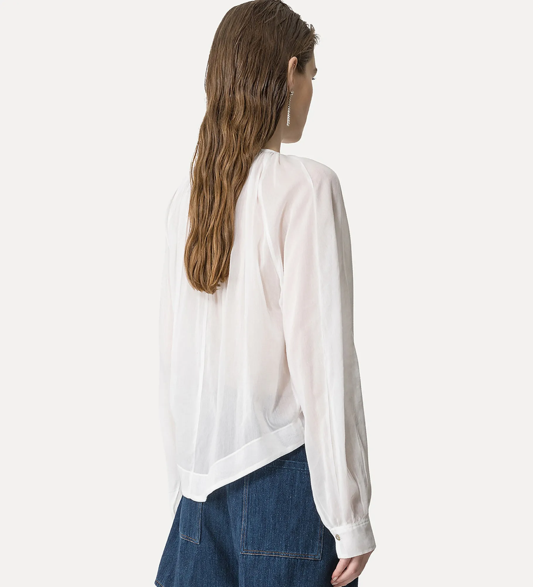 New forte_forte camicia bohemien bianca bianco
