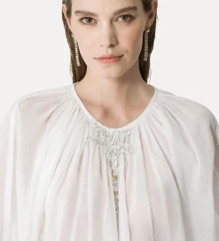 New forte_forte camicia bohemien bianca bianco