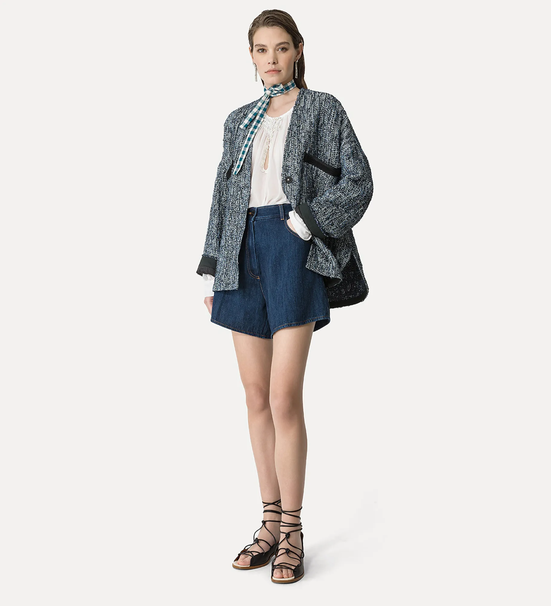 New forte_forte camicia bohemien bianca bianco