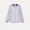 Outlet forte_forte camicia bohemien donna lilac