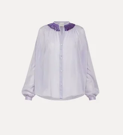 Outlet forte_forte camicia bohemien donna lilac