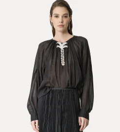 Best forte_forte camicia bohemien nera nero