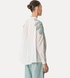 Best forte_forte camicia bohemienne con intarsio rugiada