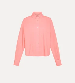 Best forte_forte camicia boxy essential in popeline di cotone BCI pamplemousse