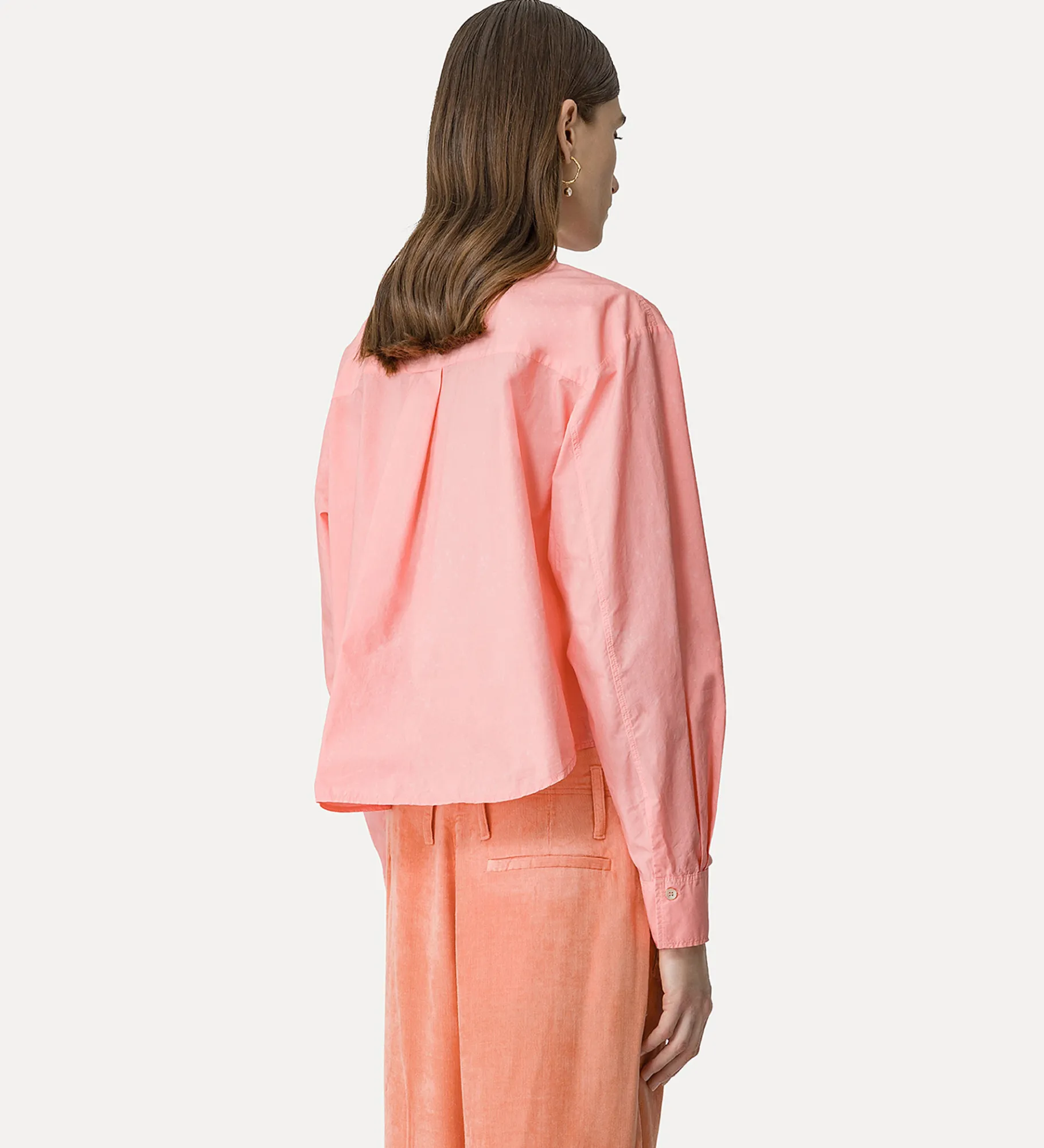Best forte_forte camicia boxy essential in popeline di cotone BCI pamplemousse
