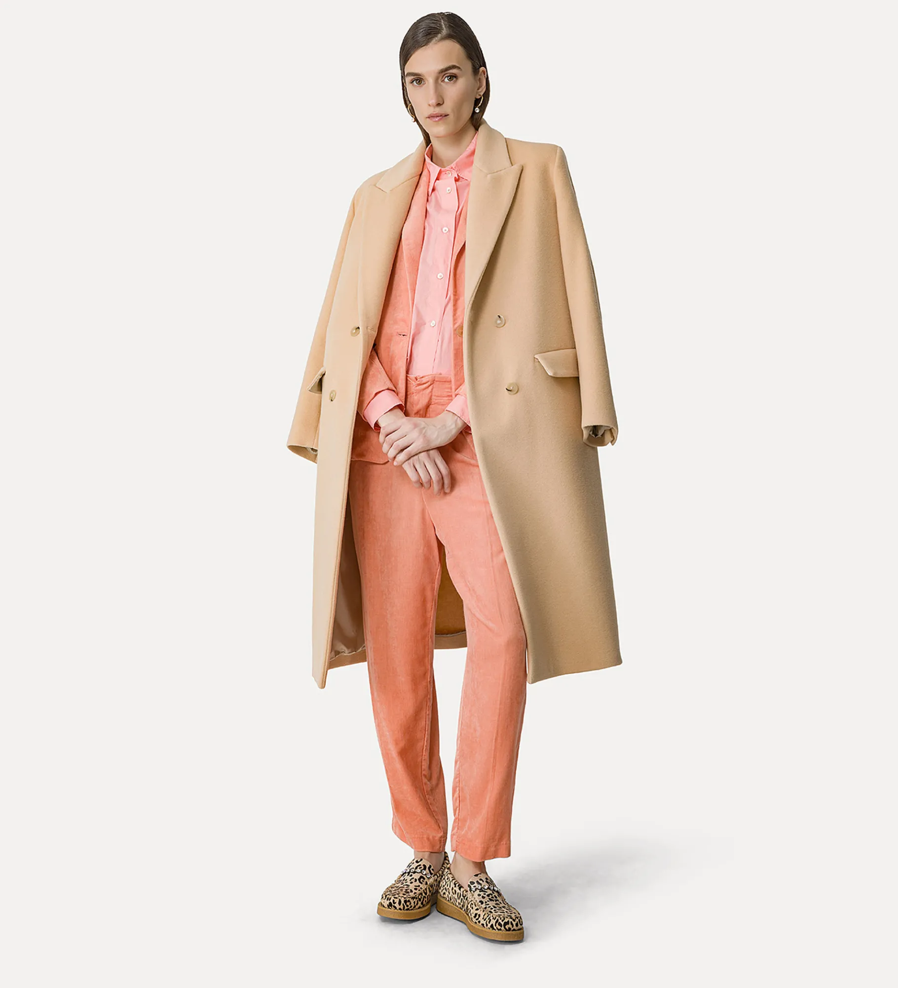 Best forte_forte camicia boxy essential in popeline di cotone BCI pamplemousse