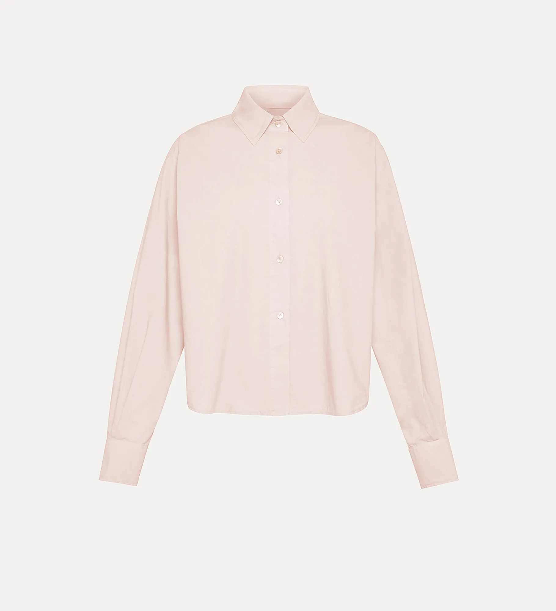 Fashion forte_forte camicia boxy fit in popeline oyster