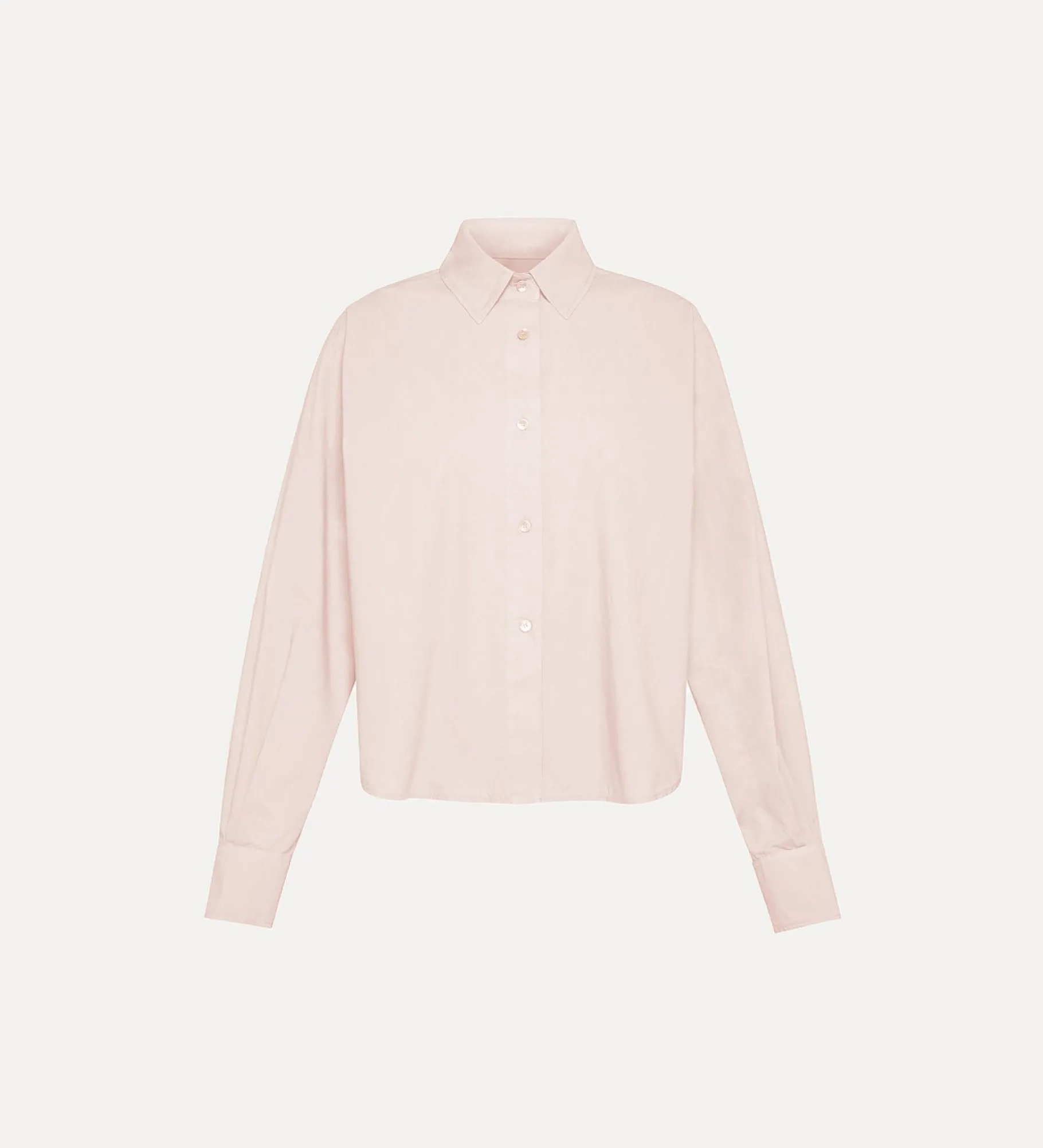 Fashion forte_forte camicia boxy fit in popeline oyster