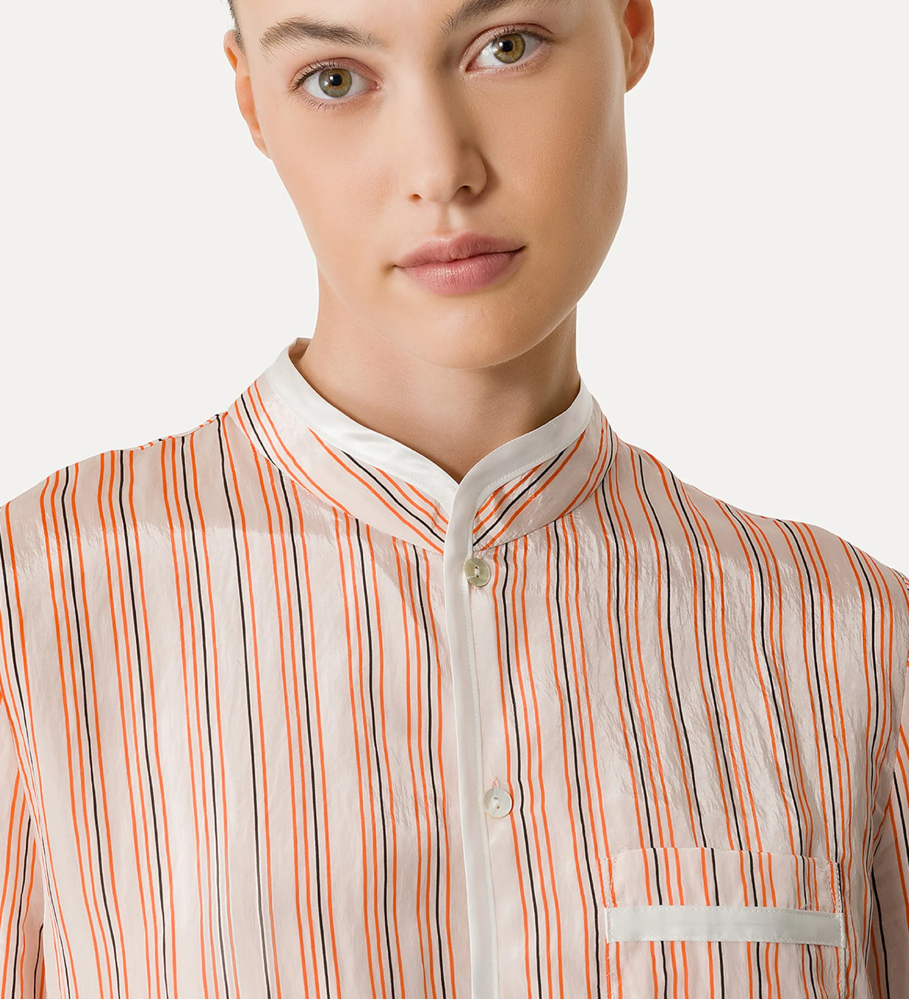 Online forte_forte camicia coreana a righe pistillo