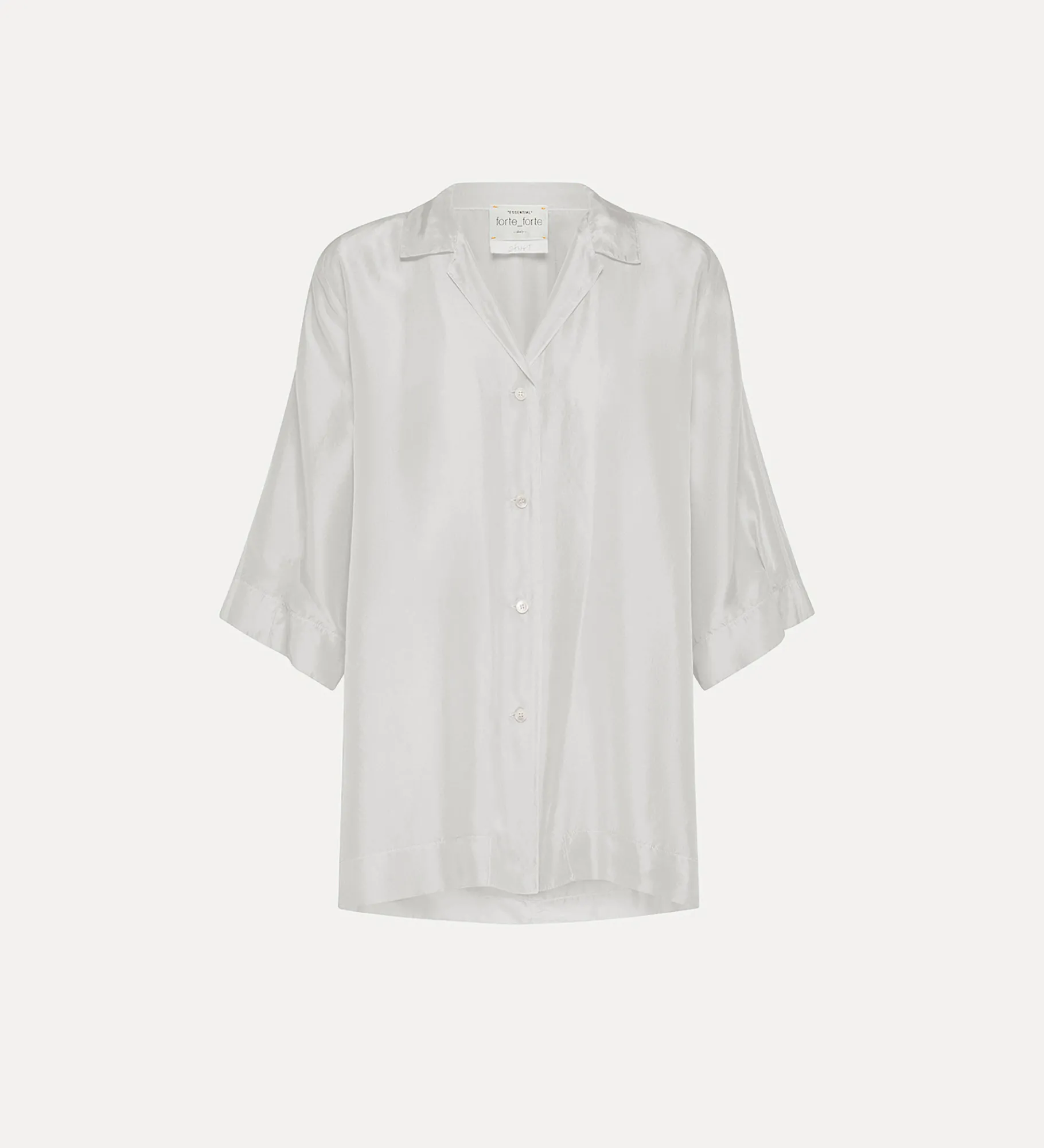 Sale forte_forte camicia essential in seta habotai madreperla