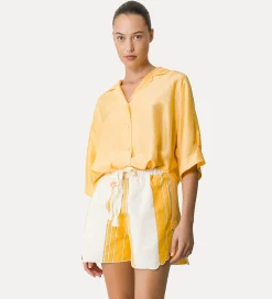 New forte_forte camicia essential in seta habotai sole