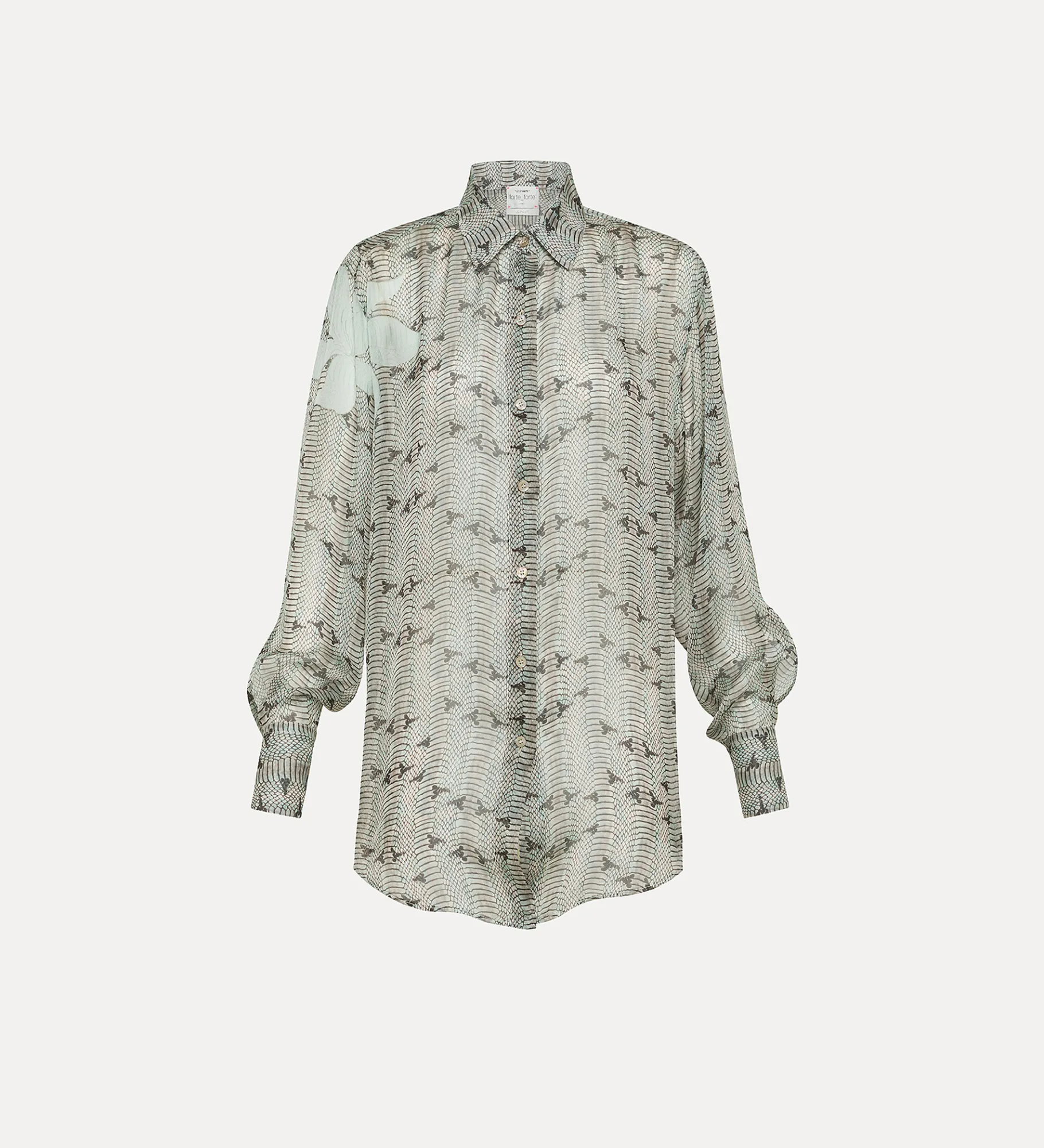 New forte_forte camicia in chiffon di seta breeze