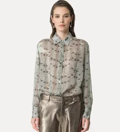 New forte_forte camicia in chiffon di seta breeze