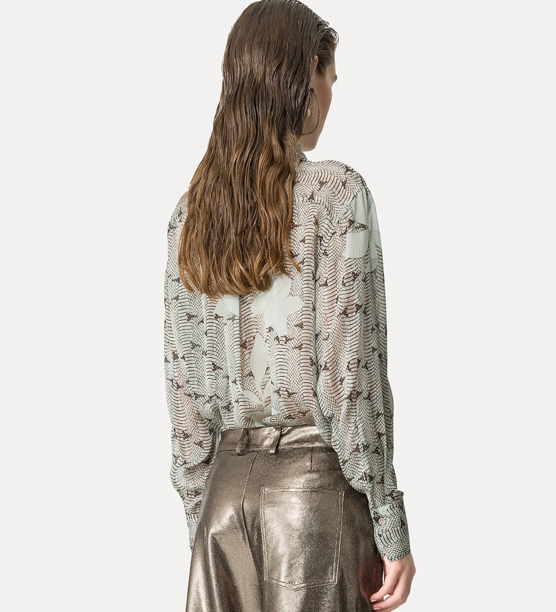 New forte_forte camicia in chiffon di seta breeze