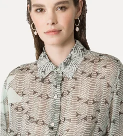 New forte_forte camicia in chiffon di seta breeze