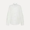 New forte_forte camicia in cotone ricamato bianco