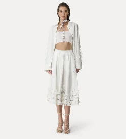 New forte_forte camicia in cotone ricamato bianco