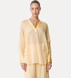 Online forte_forte camicia in lino e seta sole
