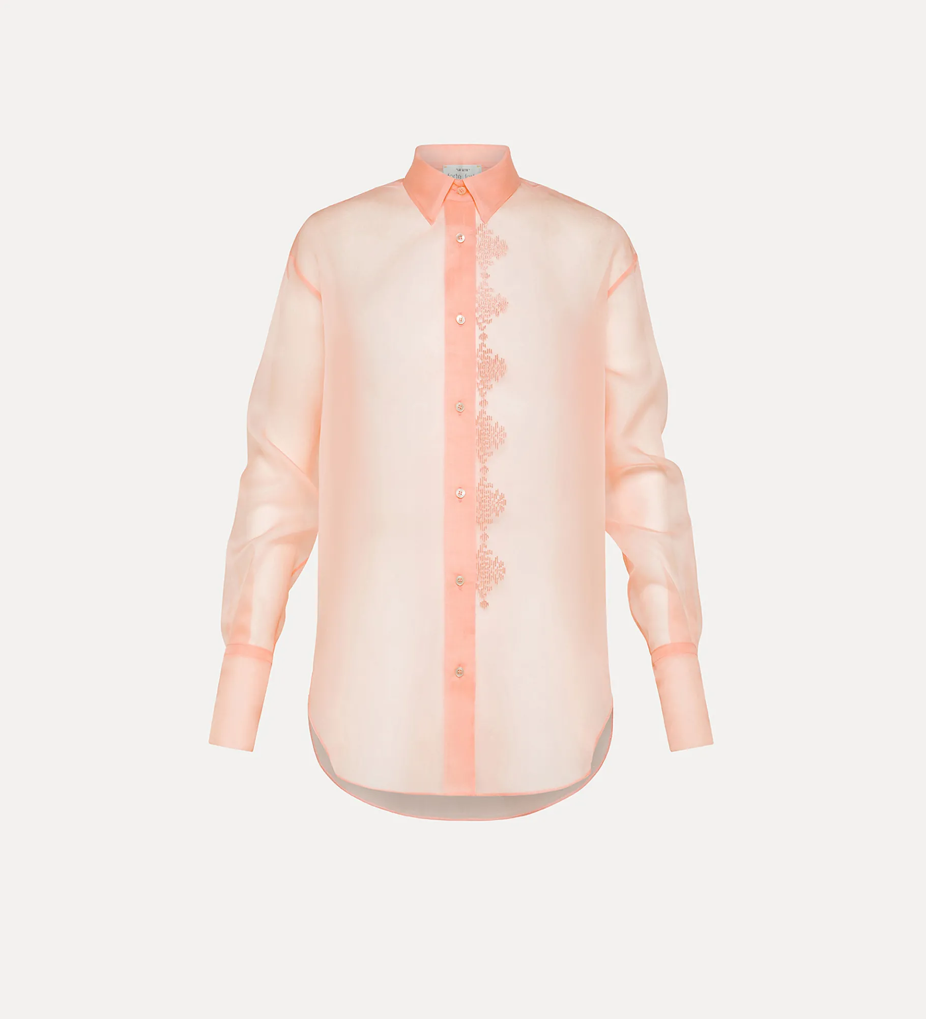 Sale forte_forte camicia in organza di seta pesco
